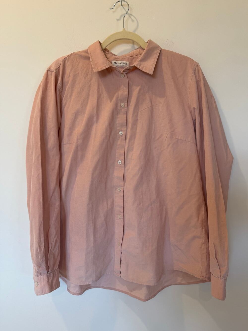 Marc O’Polo Stockholm Women’s XL Pink Corduroy Button Down Cotton Ribbed